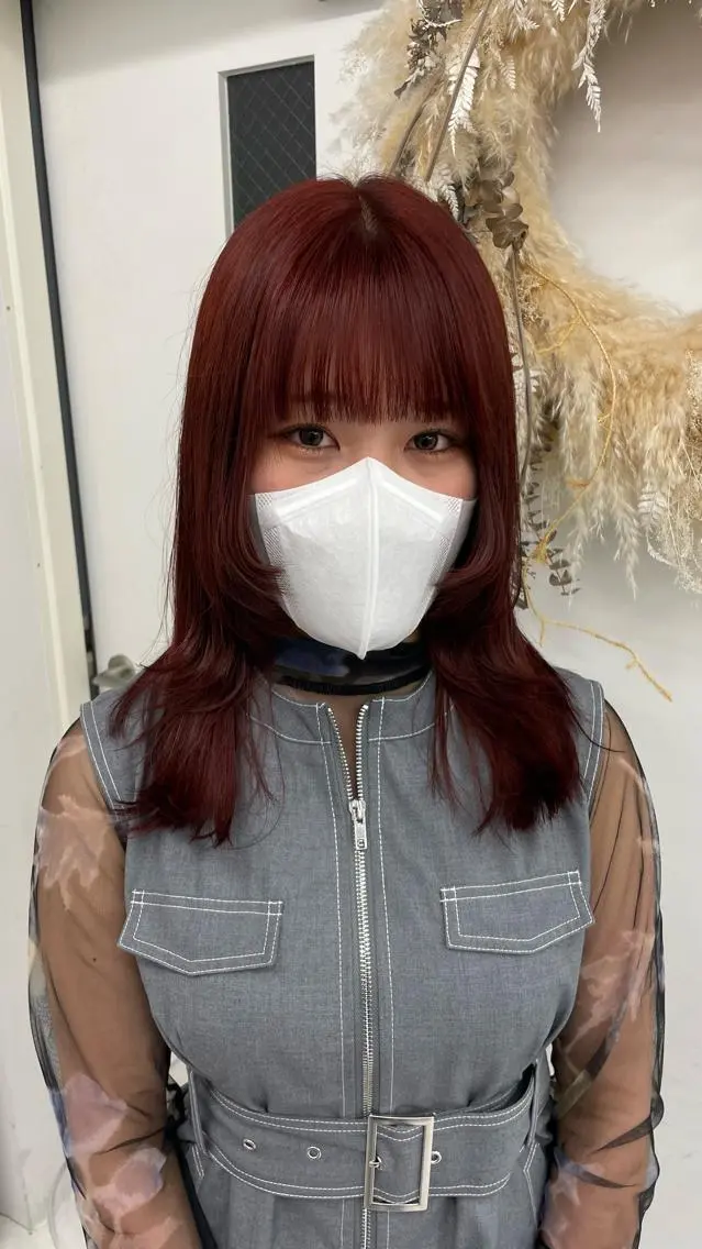 ミディアム カラー ヘアカラー りゆ (ハイトーンカラー)のヘアスタイル