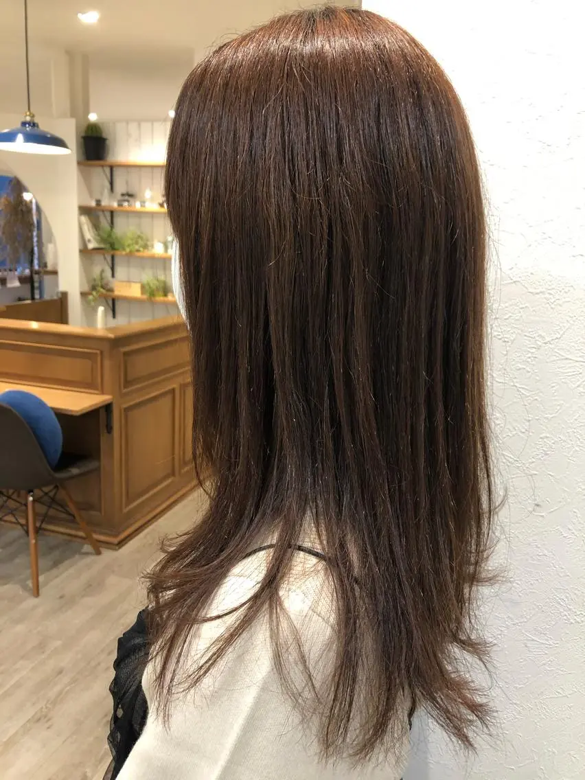 ロング 🩰オリーブ/ ベージュ松本咲花🩰のヘアスタイル