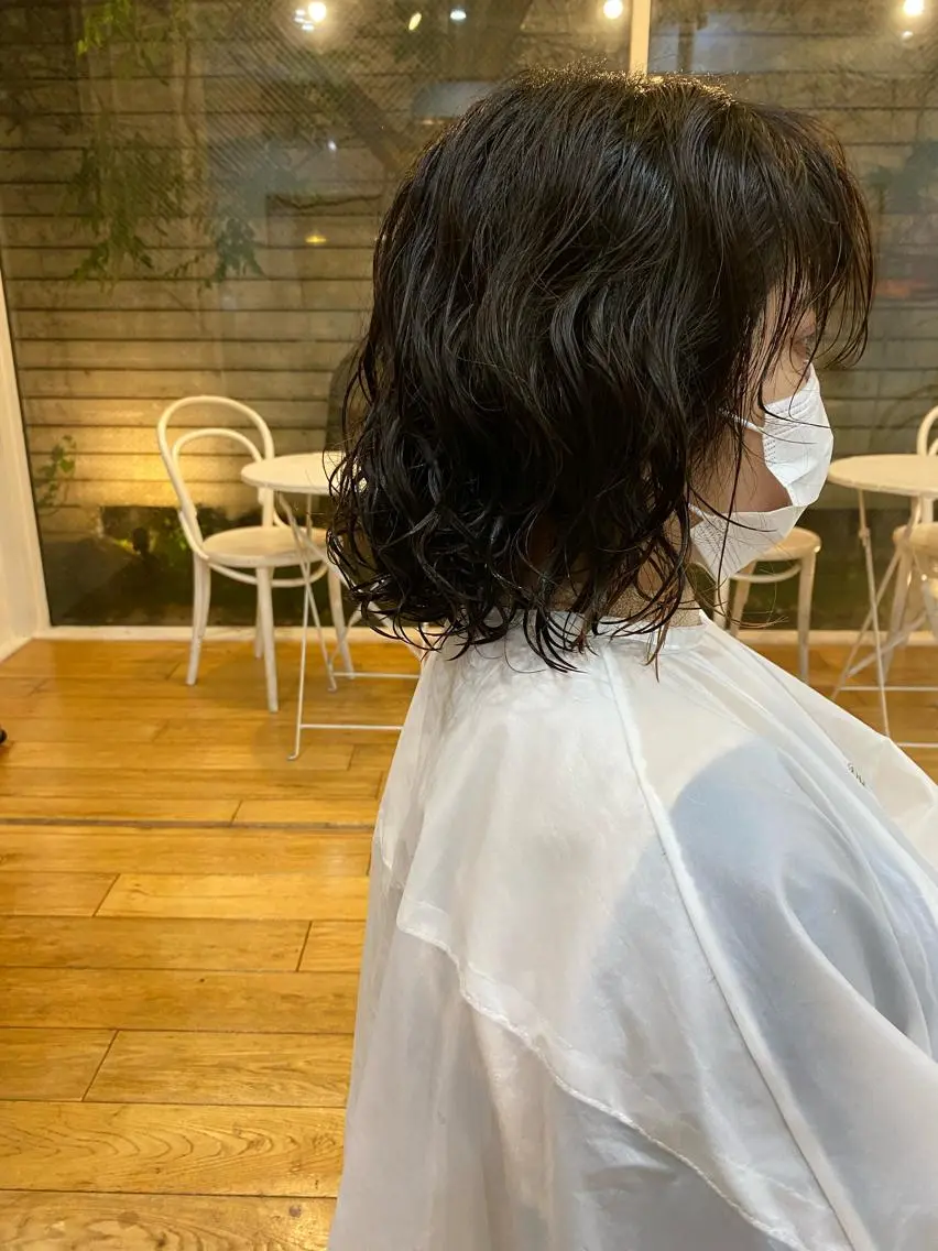 ミディアム パーマ ミディアムパーマ ボブ ショート& パーマ　坂本のヘアスタイル