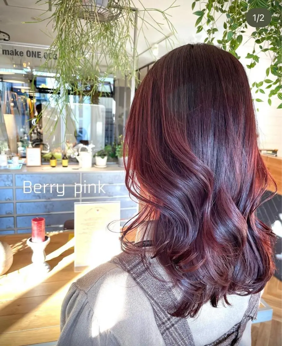 ロング カラー パーマ ヘアアレンジ トリートメント ヘッドスパ maho🤍透明感 カラー/顔周りcutのヘアスタイル