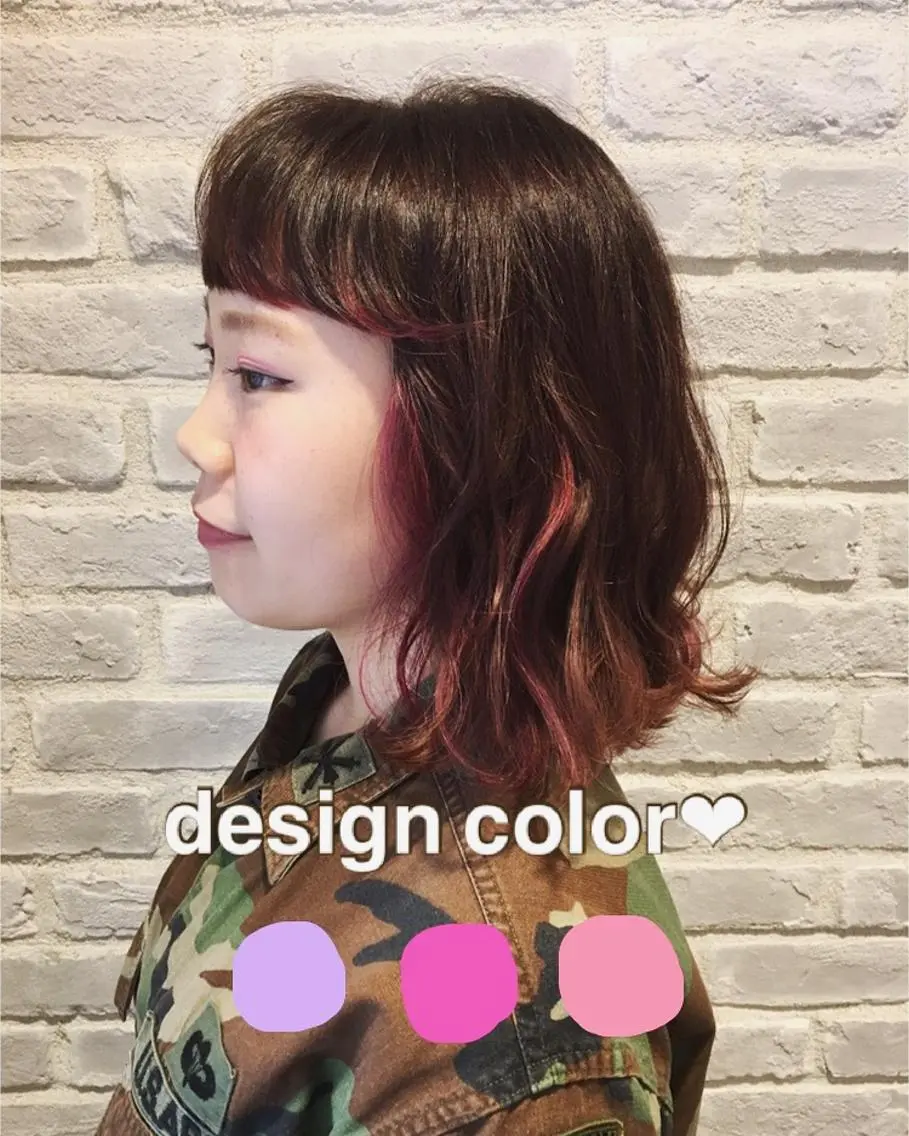 ミディアム カラー パーマ ヘアアレンジ ブリーチ rico_by ヘアとアイブロウの眉毛・アイブロウイメージ