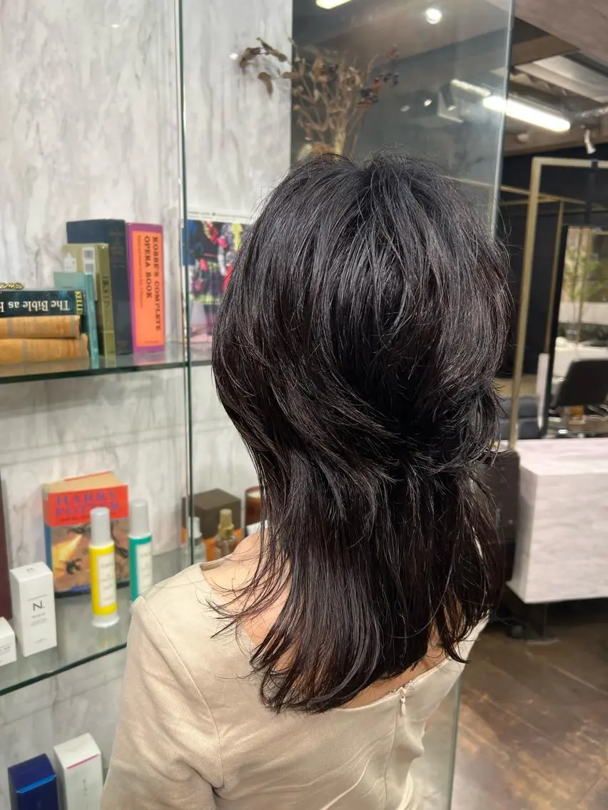 セミロング パーマ セミロングパーマ レイヤーカット パーマ 松井美樹/似合わせ ガーリー・韓国のヘアスタイル