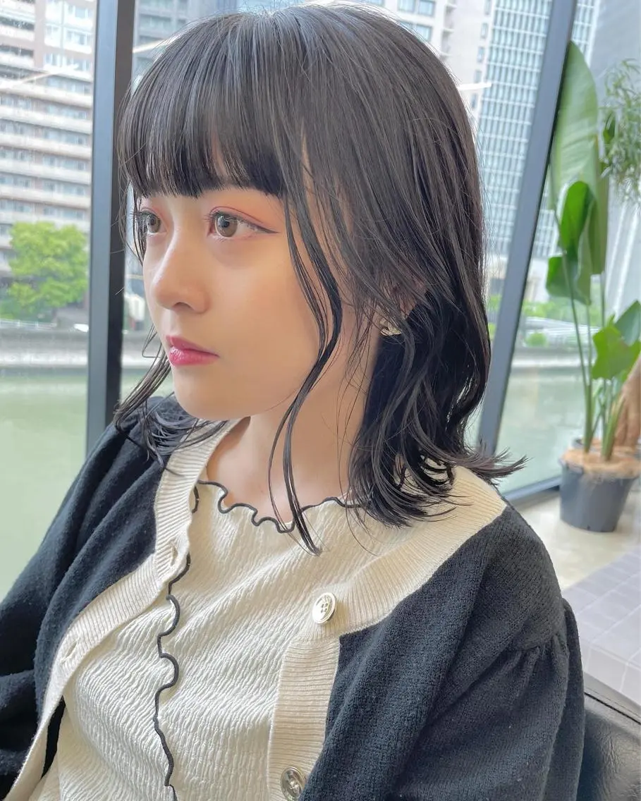 ミディアム カット ヘアカラー トリートメント 艶髪/透明感カラー tawadaのヘアスタイル