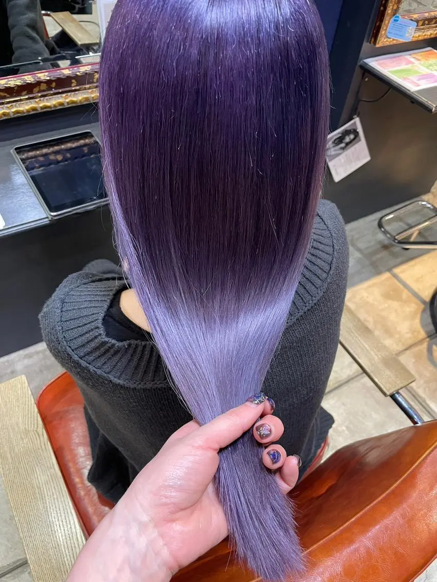 セミロング カラー パーマ ヘアアレンジ セミロングパーマ アディクシーカラー アッシュ バレイヤージュ ミストバング 初めでも安心🌟 newi町田✂のヘアスタイル