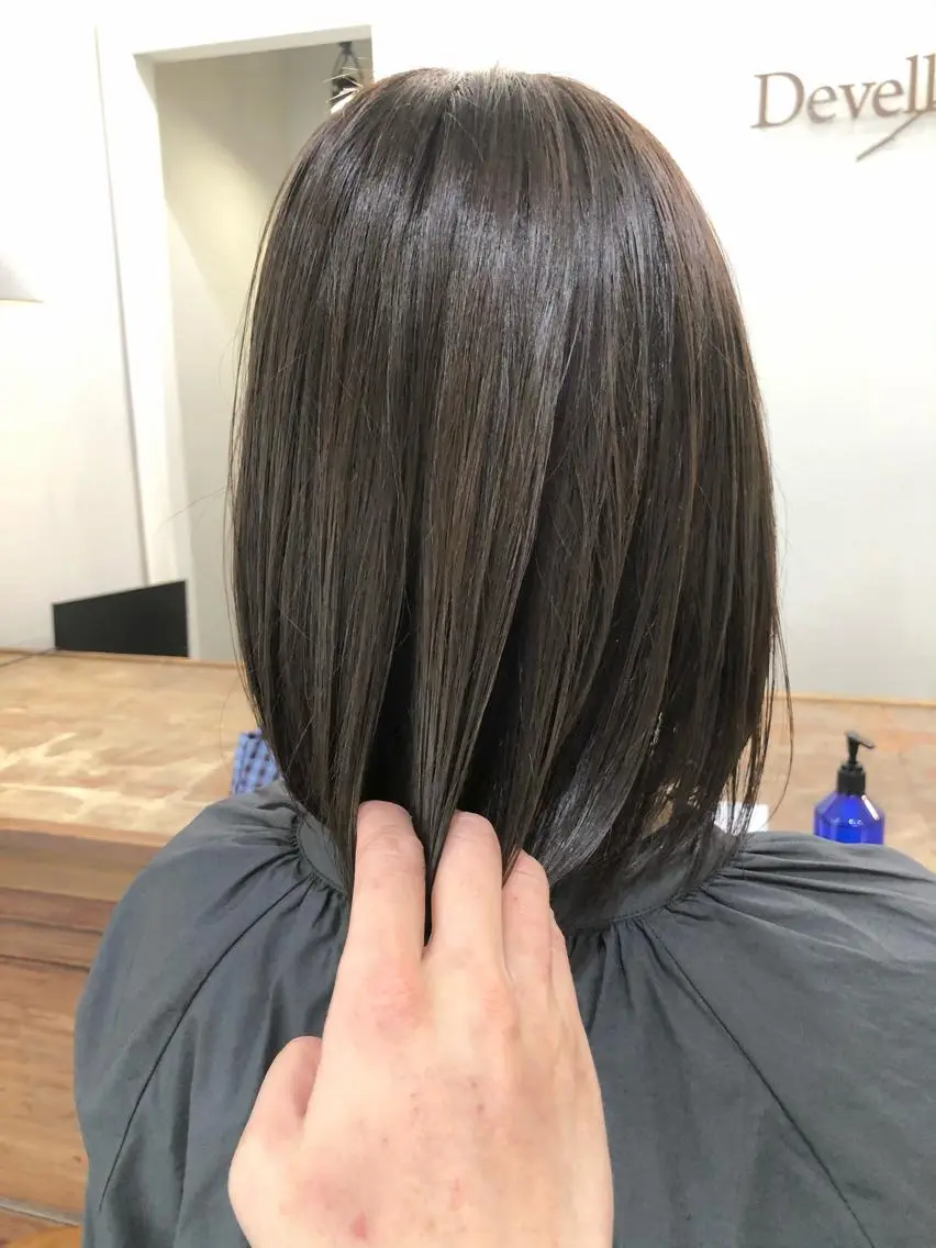 ミディアム ボブ カット 千葉 郁也のヘアスタイル