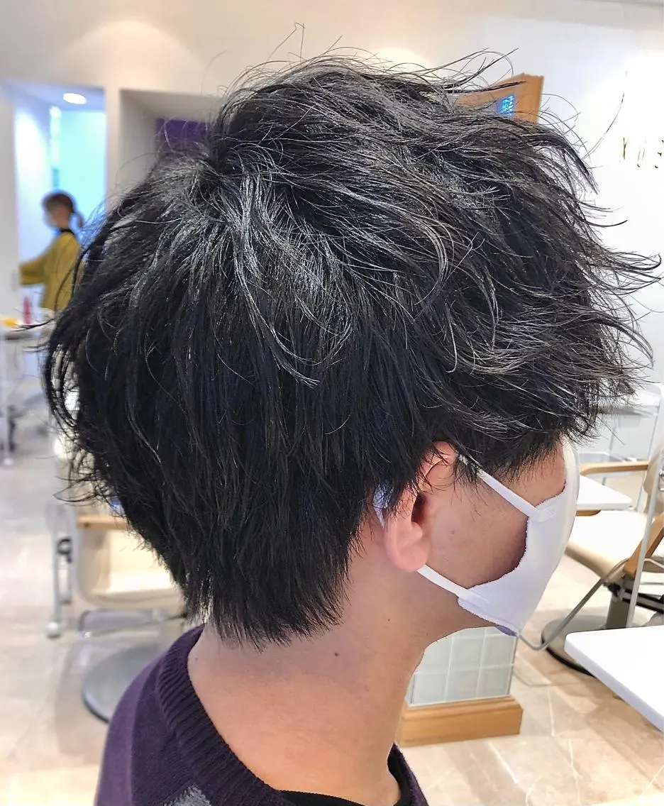 ショート パーマ 小林 優太 メンズパーマ✨のヘアスタイル