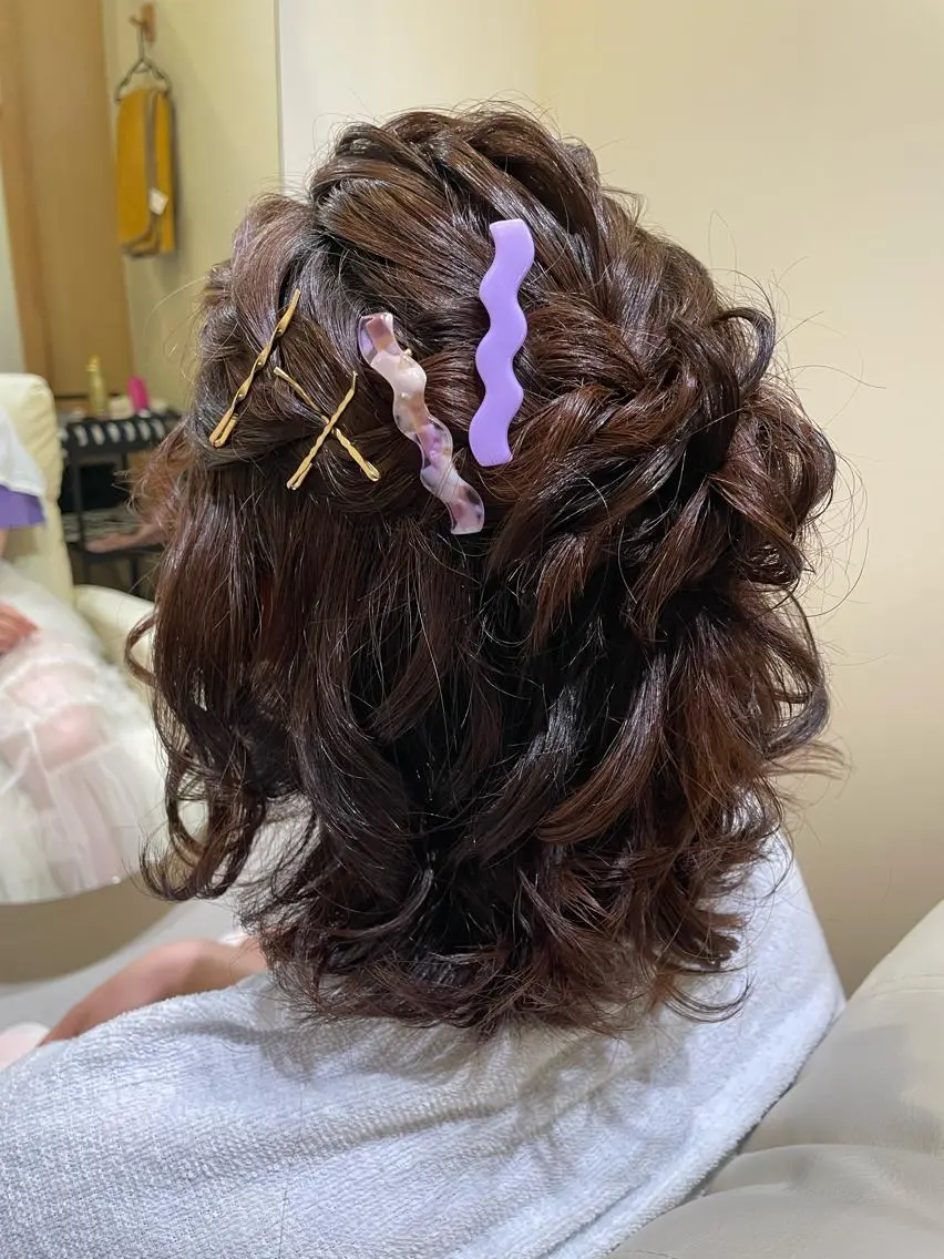 ミディアム ヘアセット ボウ🪞ヘアセット /メイク/マツパのマツエク・マツパデザイン