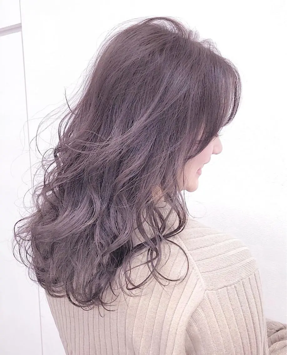 ミディアム ヘアカラー トリートメント mai🍑暖色カラー /レイヤー💖のヘアスタイル