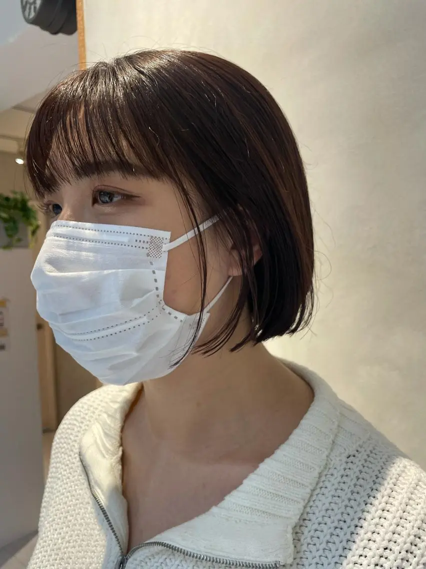 ショート カラー 切りっぱなしボブ ショートボブ ボブ ショートヘア 若林 良のヘアスタイル