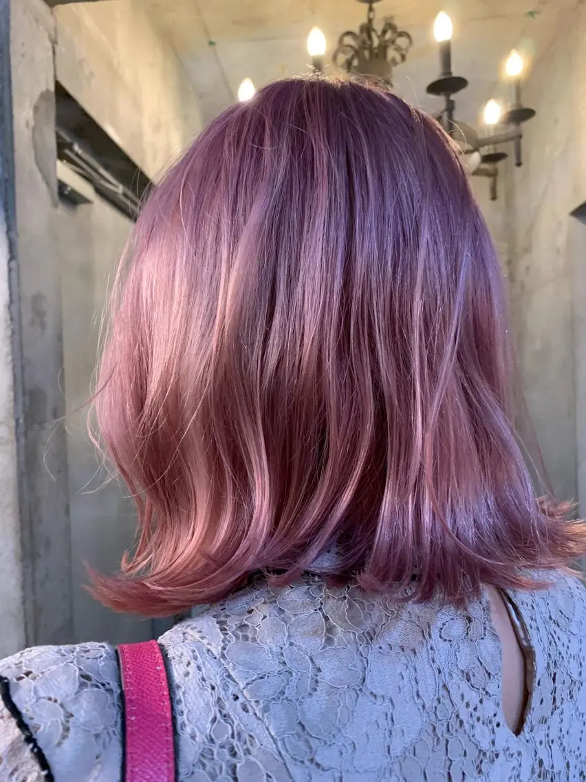 セミロング ヘアカラー 佐藤 純生のヘアスタイル