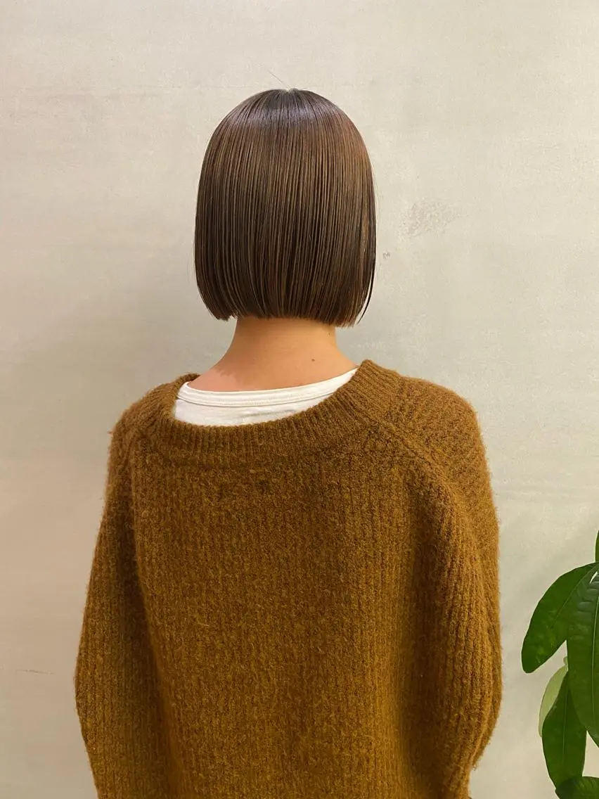 ショート カラー パーマ ボブ 、 、のヘアスタイル