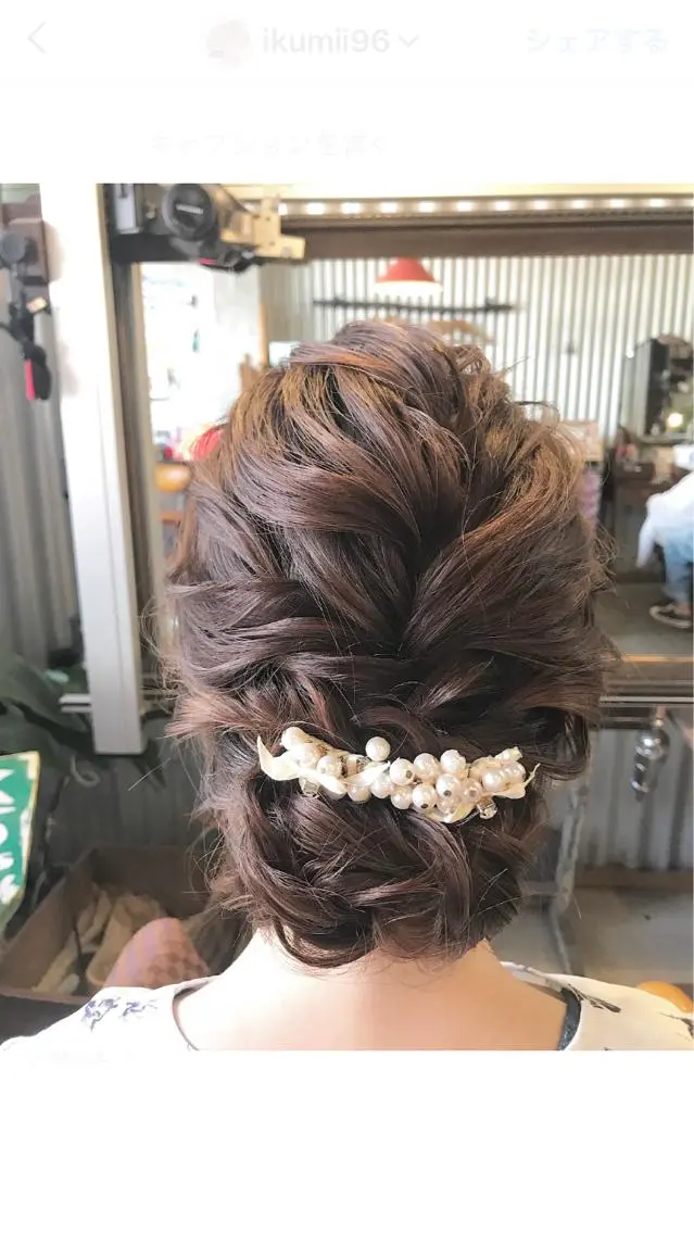 ヘアアレンジ 結婚式・ブライダル ヘアセット 玉木 育実のヘアスタイル