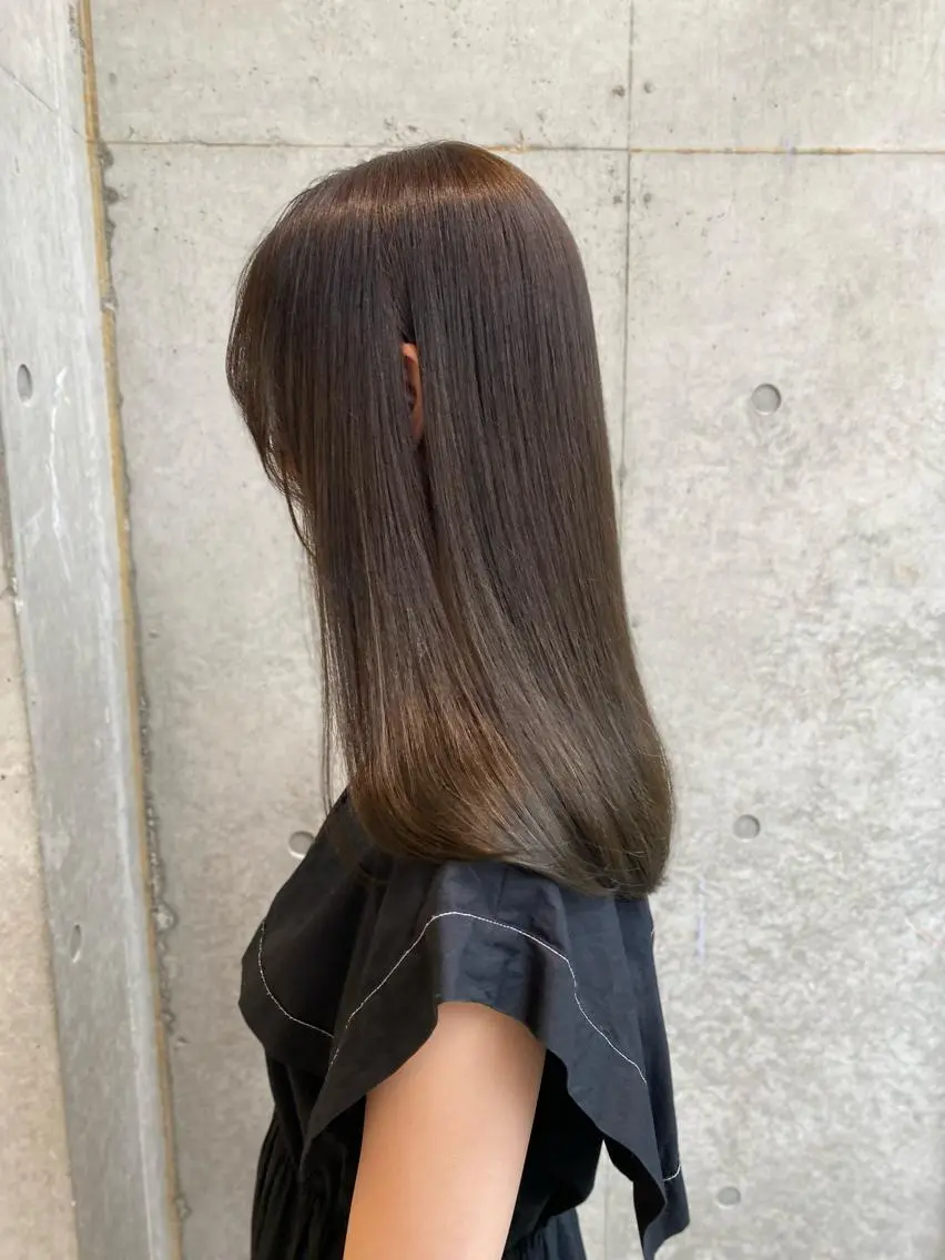 セミロング カラー カット ヘアカラー トリートメント Saki/レイヤー/ 柔らかカラーのヘアスタイル