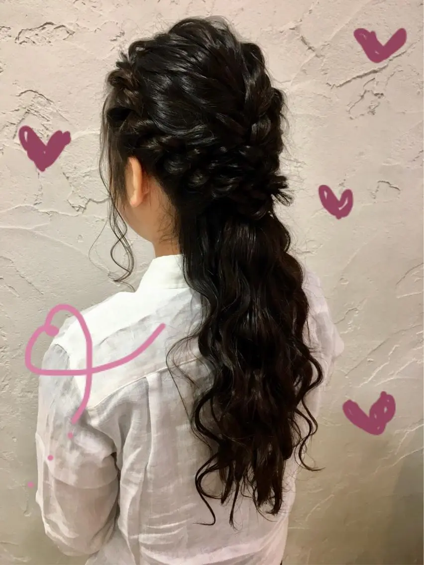 ロング ヘアアレンジ ハーフアップ tocca八王子 AYAKAのヘアスタイル