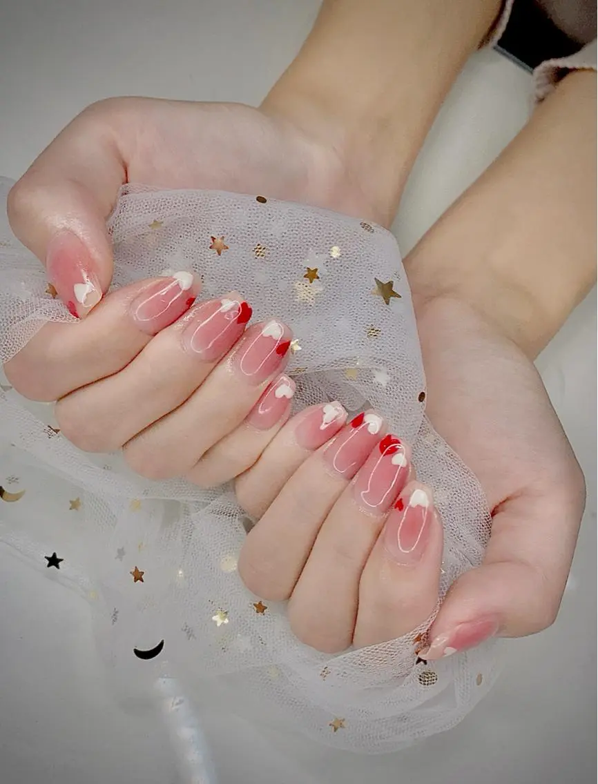 ネイル I-nailロング /ワンホン/キラキラのネイルデザイン