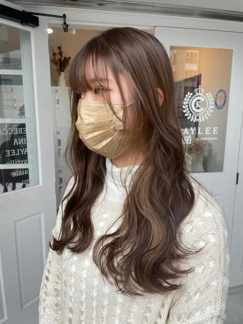 ロング カラー ヘアカラー トリートメント 酸性縮毛矯正 梅田茶屋町 Juriのヘアスタイル