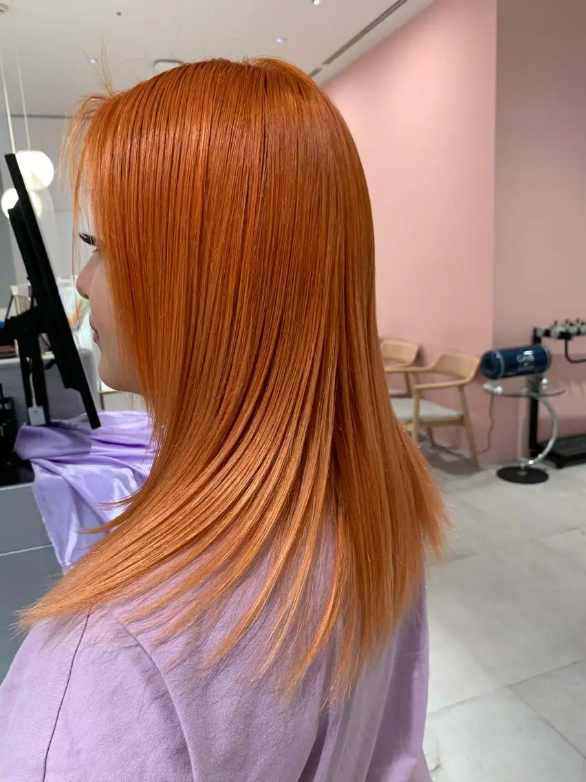 ミディアム カラー ヘアカラー トリートメント ヘアセット レイヤー専門家 ダブルカラー修のヘアスタイル