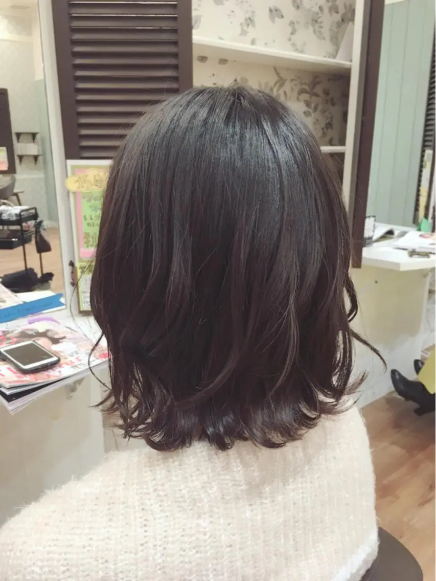 ショート 切りっぱなしボブ ボブ 外ハネヘア ビーズアモール 豊田店のヘアスタイル