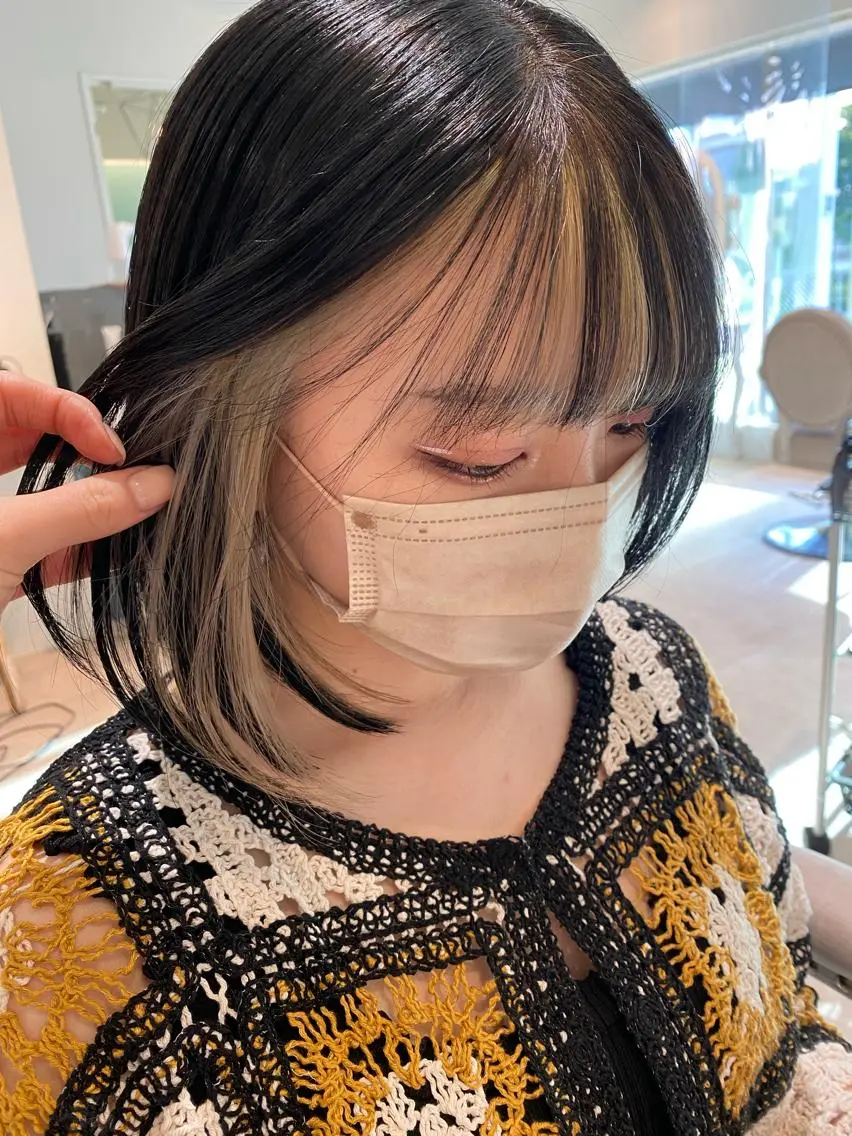 ショート カラー ヘアアレンジ インナーカラー レイヤーカット 韓国風/yukinoのヘアスタイル