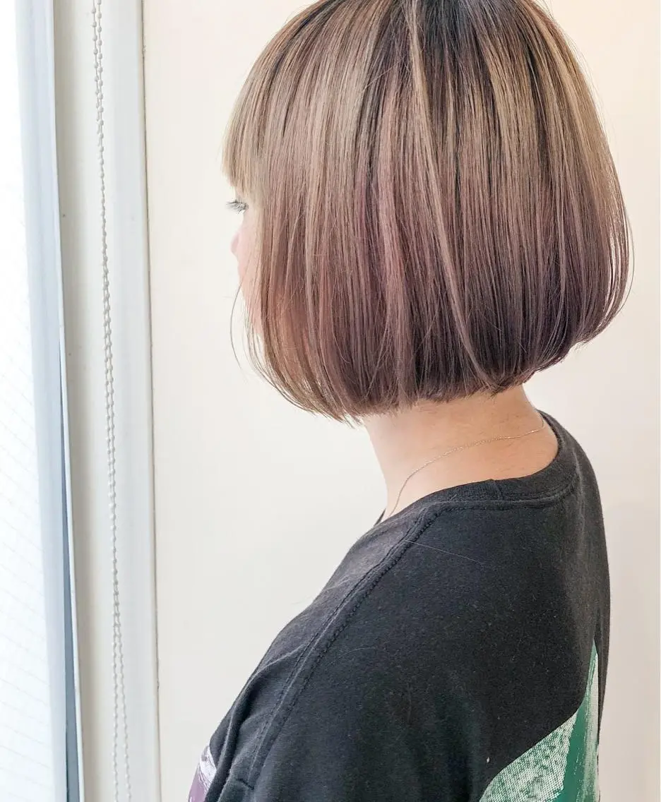 ショート カラー ショートボブ ボブ ショートヘア カット トリートメント 中山 天地のヘアスタイル