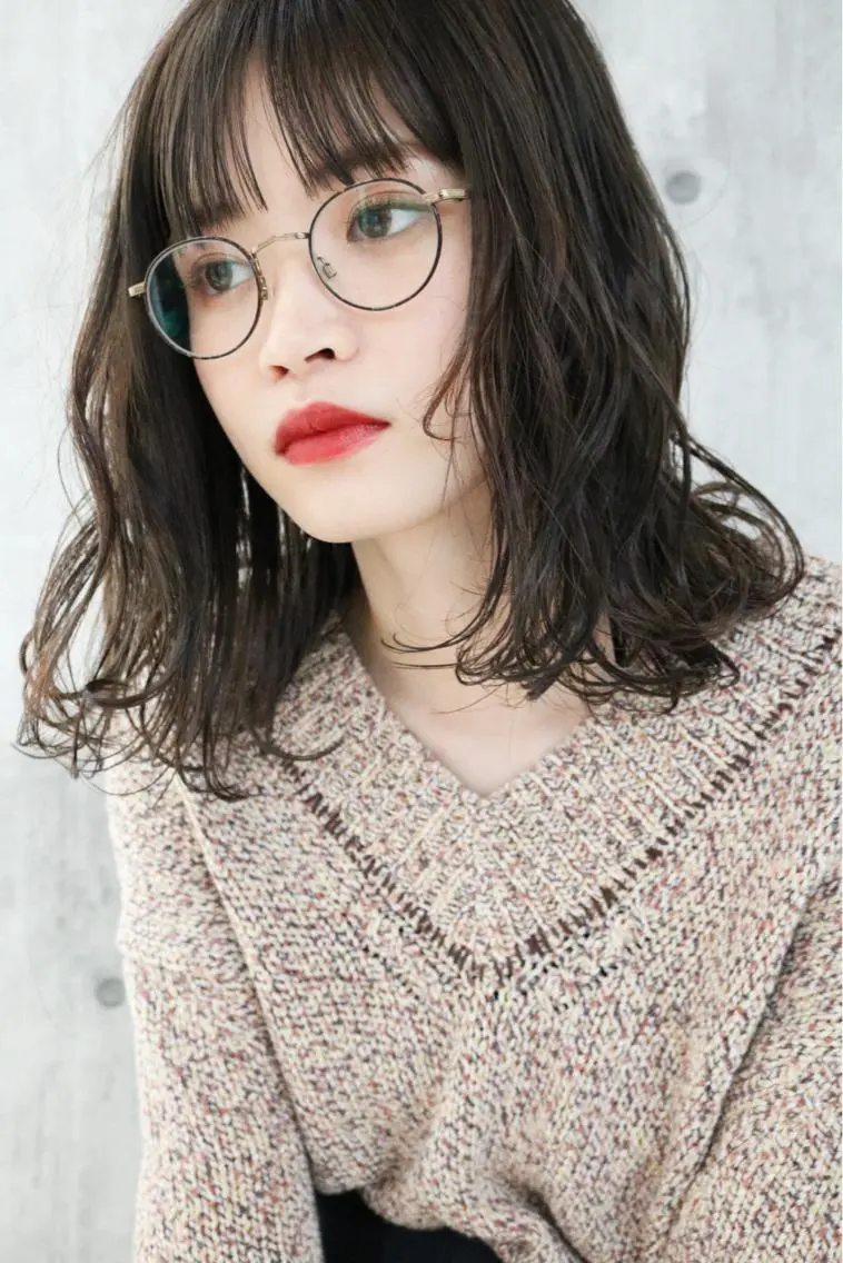 セミロング カラー パーマ カット ヘアカラー パーマ ooit 【オーイット】のヘアスタイル