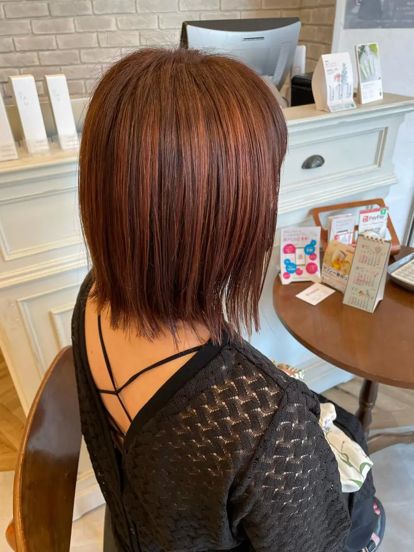 カラー ブラウンカラー ete カワニシのヘアスタイル