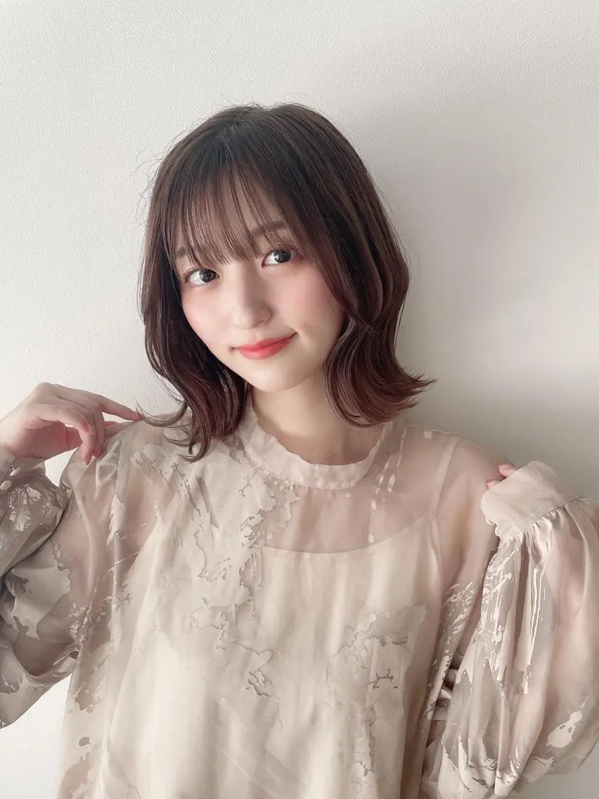 ミディアム カラー カット ヘアカラー なりたいが叶う ながしまじゅんきのヘアスタイル