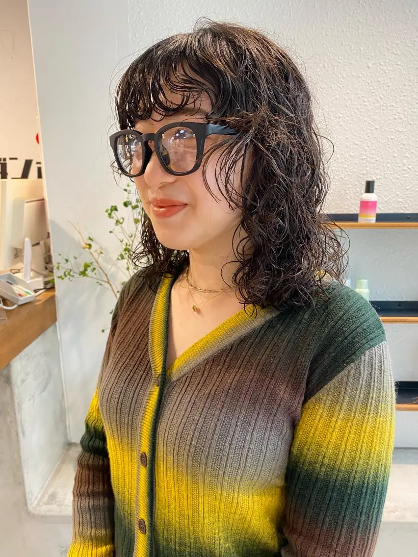 ロング カラー パーマ ヘアアレンジ メンズ キッズ ネイル マツエク・マツパ メンズパーマ パーマスタイル🔅 sayacaのヘアスタイル