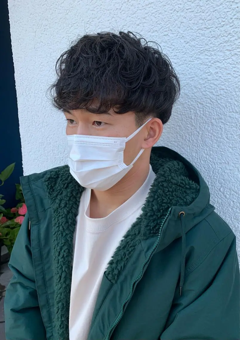 ショート パーマ ヘアアレンジ メンズ マッシュ メンズパーマ 刈り上げ メンズパーマ職人 加藤 弘貴のヘアスタイル