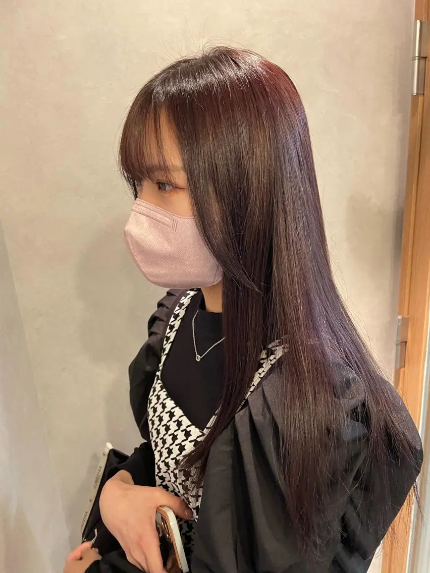 ロング カラー ラベンダーカラー 🍮中山詩乃🍮顔 まわりデザイン◎のヘアスタイル