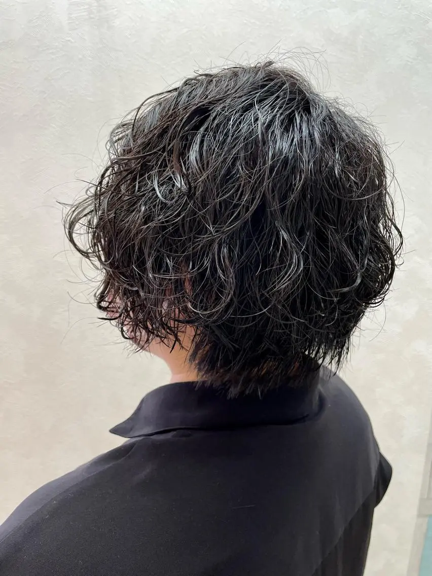 ショート パーマ ニュアンスパーマ カット パーマ 加藤 産休につき8月末までのヘアスタイル