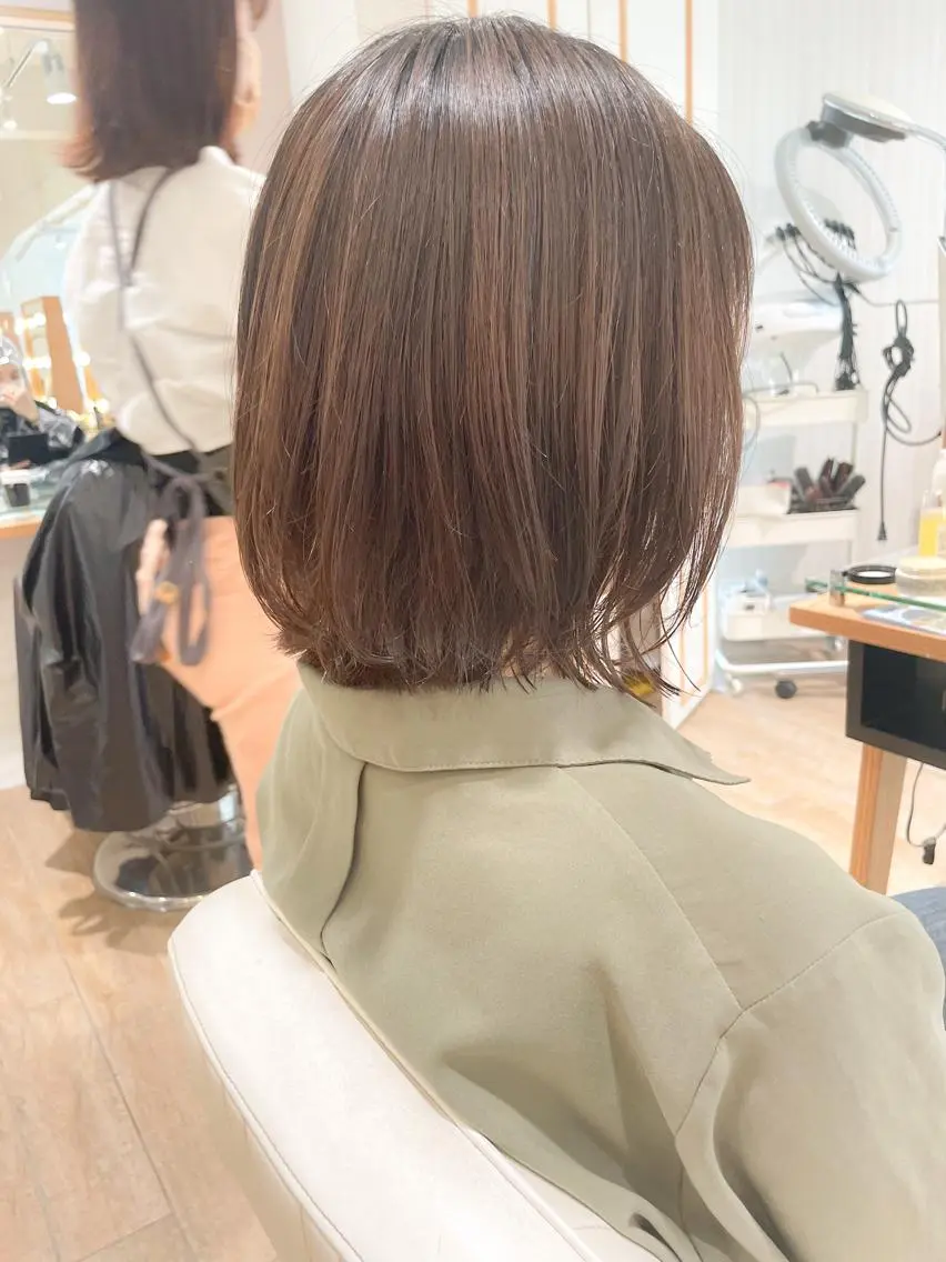 ショート ボブレイヤー ボブ レイヤーカット ✨カラー支持No.1 🧸ワキ カナコ🧸のヘアスタイル