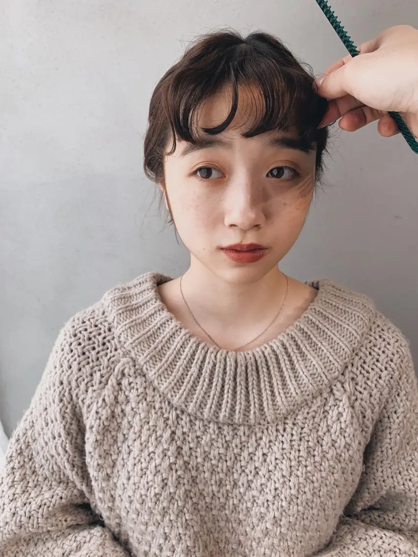ミディアム カラー パーマ ボブパーマコテ巻き風 パーマNo1深江秀平のヘアスタイル