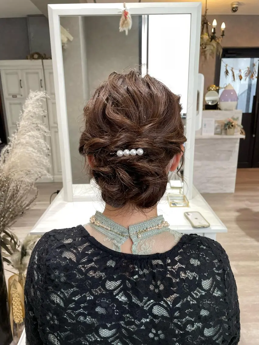 ミディアム ヘアアレンジ ヘアセット Hair Labo ASH  あみん♡のヘアスタイル