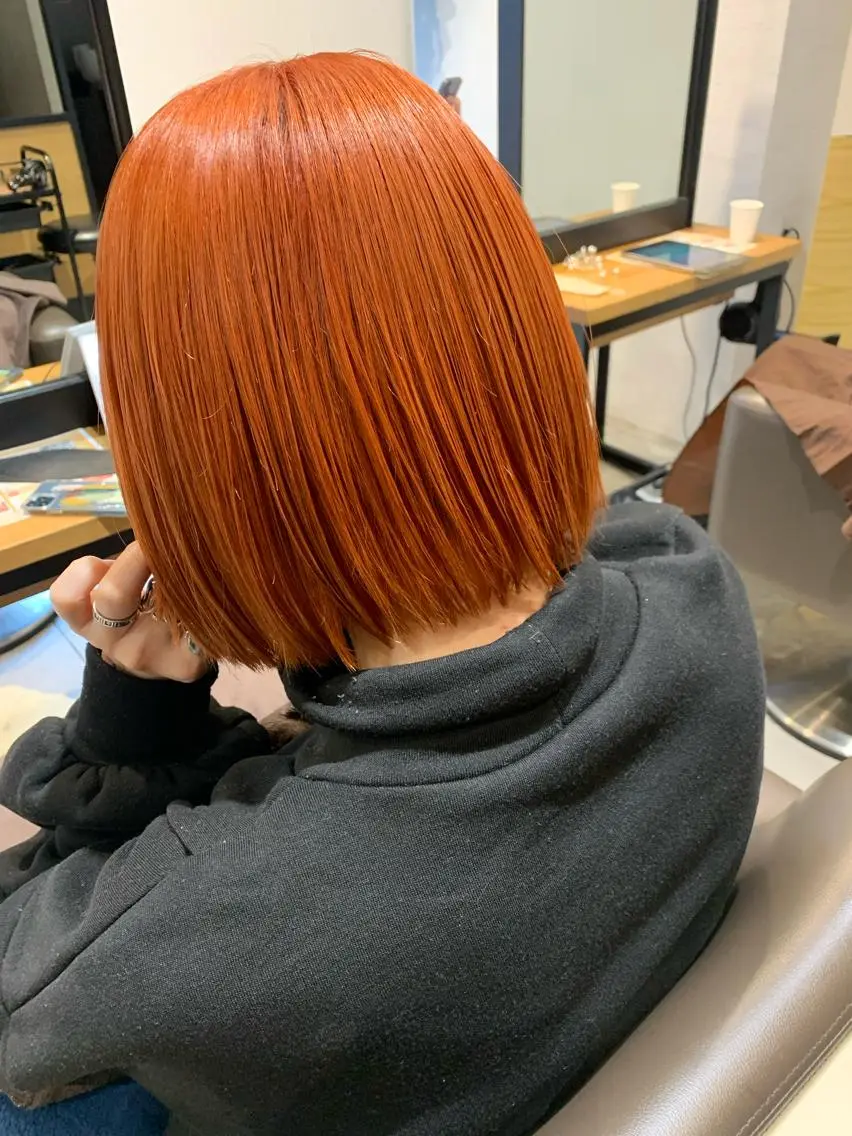 ショート カラー オレンジ 美髪✖️似合わせ 🌻ヒトミのヘアスタイル