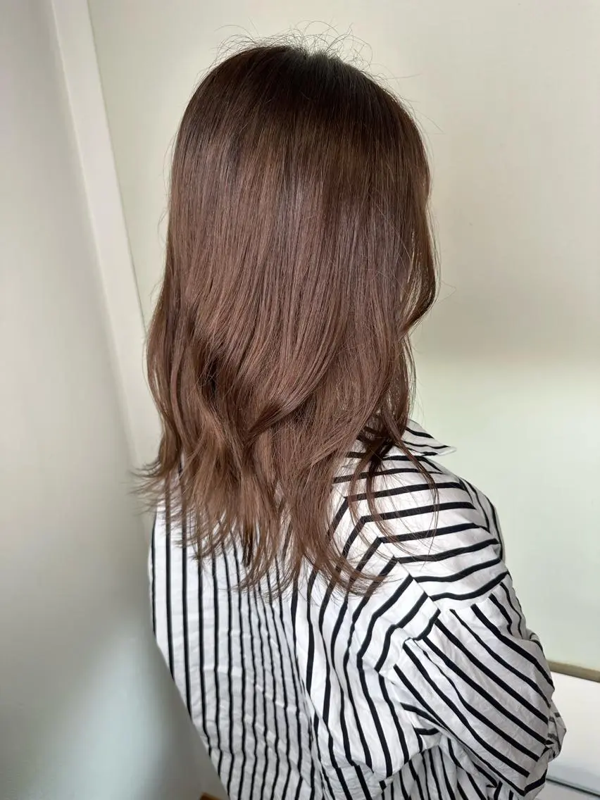 ミディアム カラー ブリーチカラー🫧 森　凪沙のヘアスタイル
