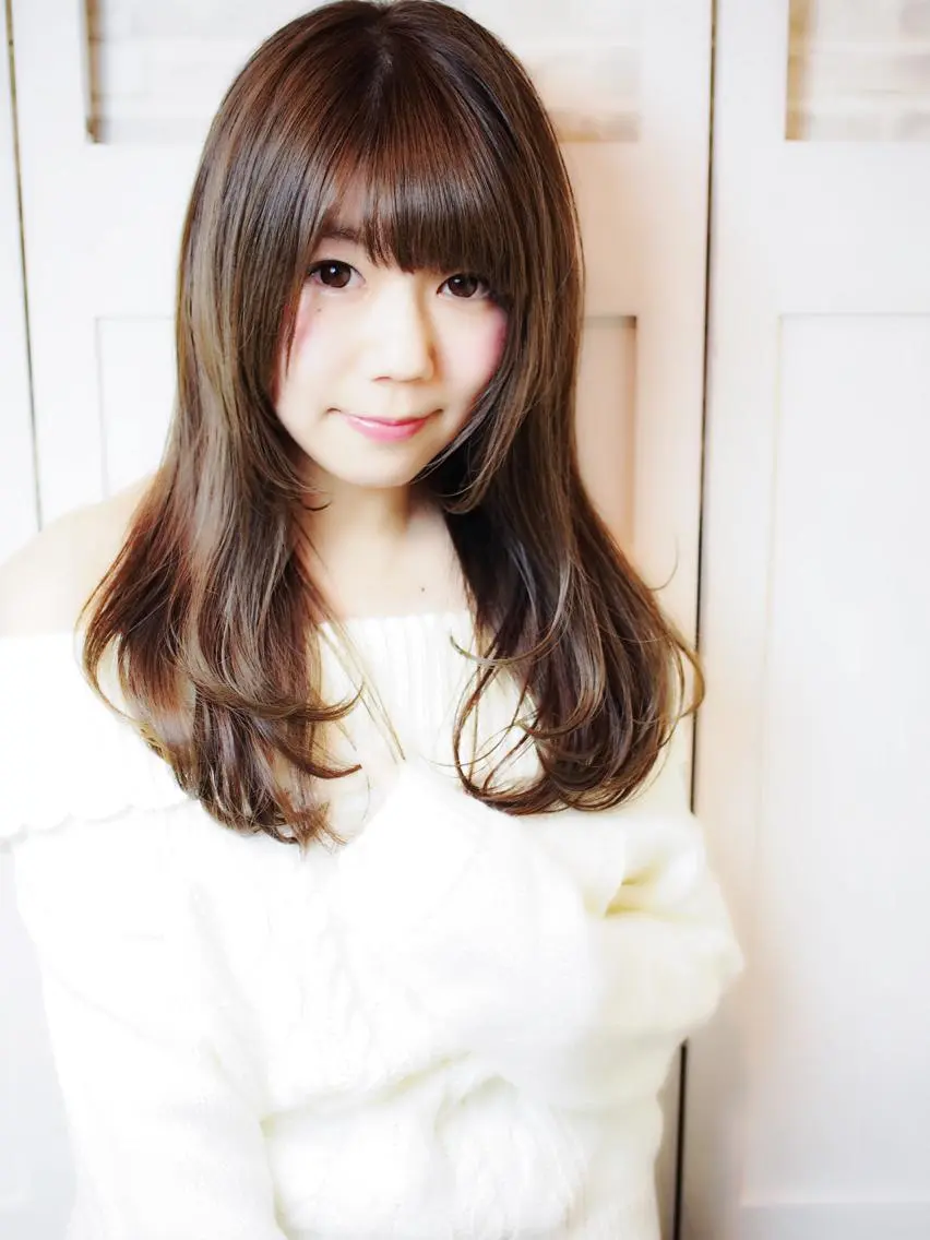 セミロング ほさか しんごのヘアスタイル