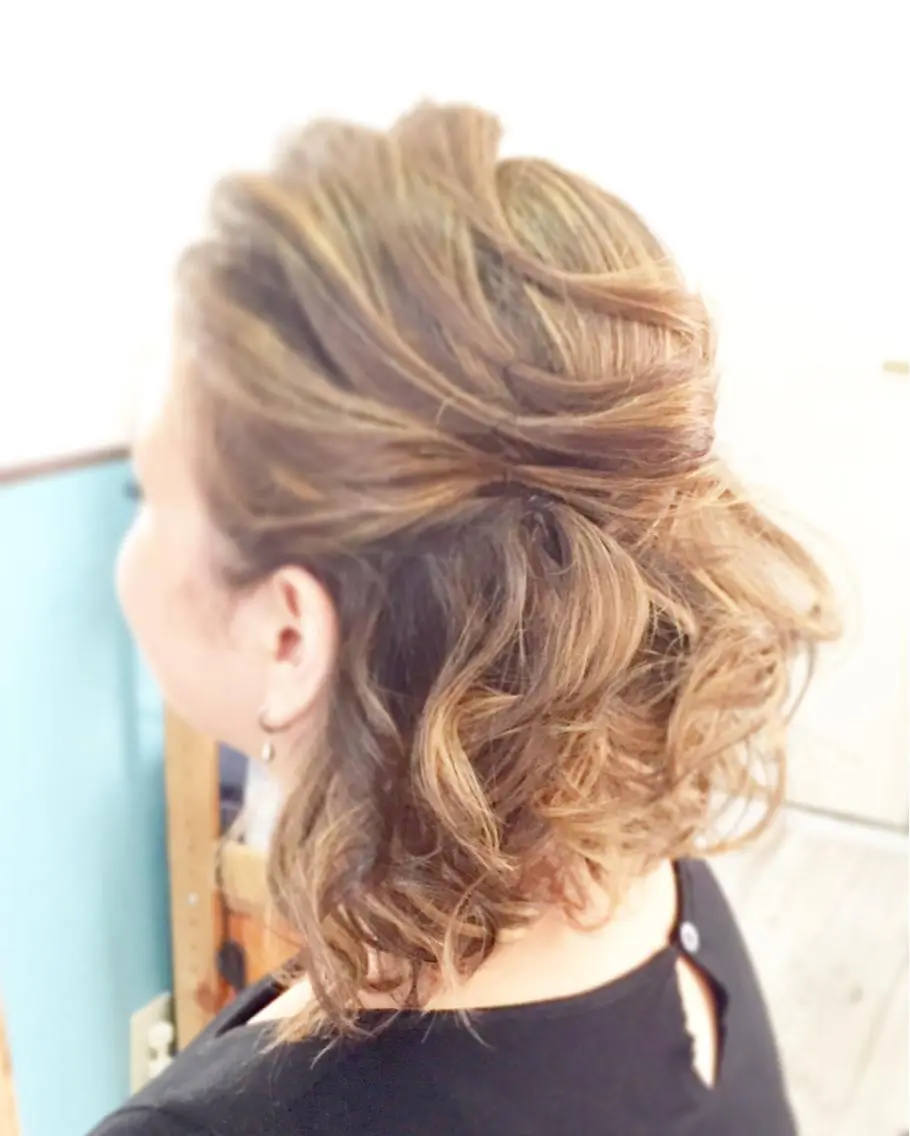 ミディアム ヘアアレンジ 早朝✨ヘアセット 着付け/清水玲歌のヘアスタイル