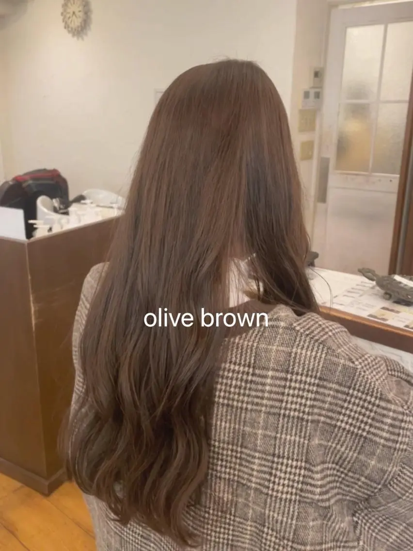 ロング カラー ヘアアレンジ ブラウンカラー 透明感カラー オリーブブラウン ヘアカラー トリートメント 加藤あいり/大人 可愛いモテカラー♡のヘアスタイル