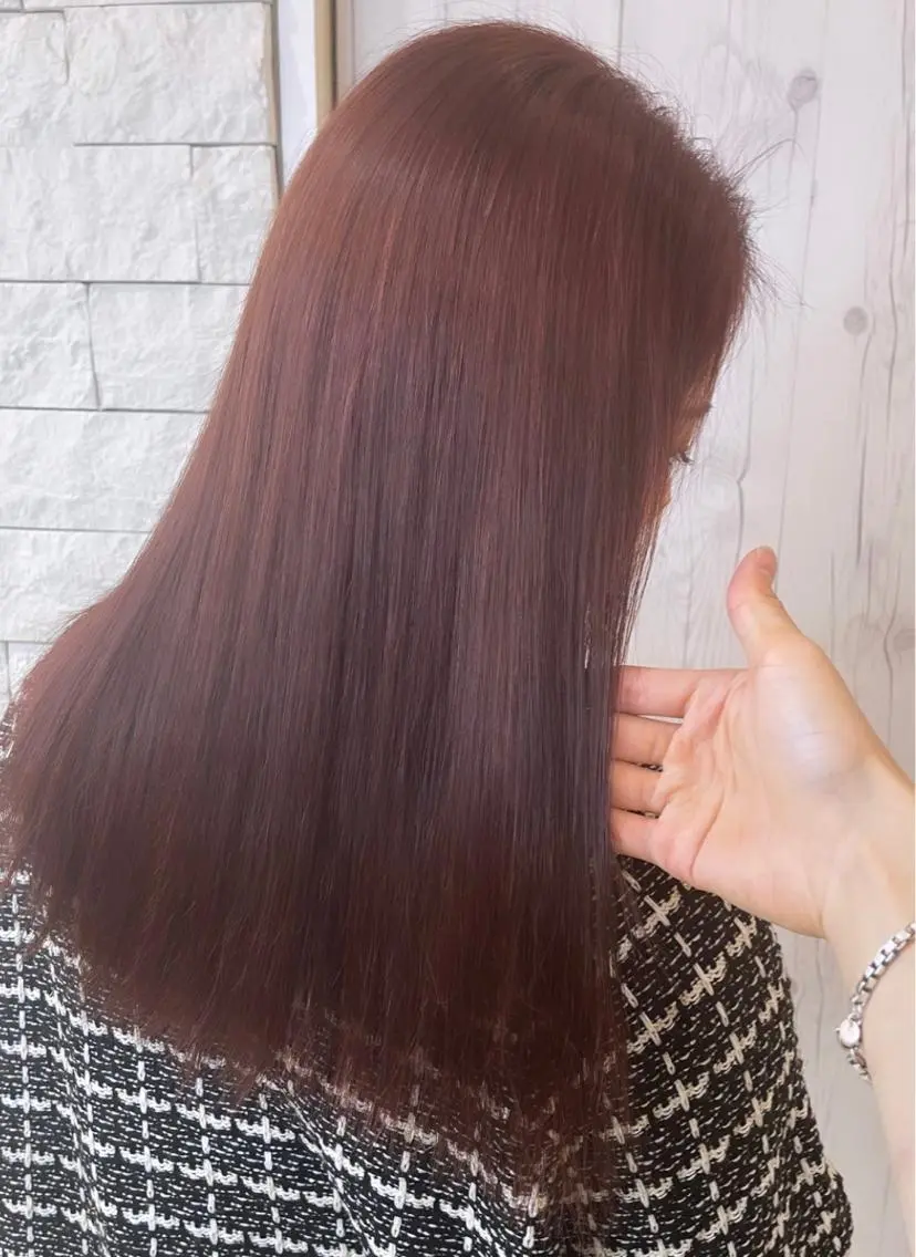 カラー ブリーチ ブラウンカラー ピンクカラー ヘアカラー トリートメント Kazu 🌠名古屋 ハイトーン/レイヤーのヘアスタイル