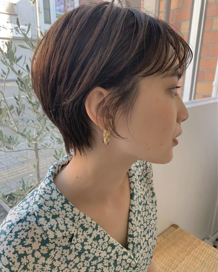 ショート カラー パーマ ヘアアレンジ ダブルカラー グラデーションカラー ハイライトカラー イルミナカラー インナーカラー akari ♡のヘアスタイル