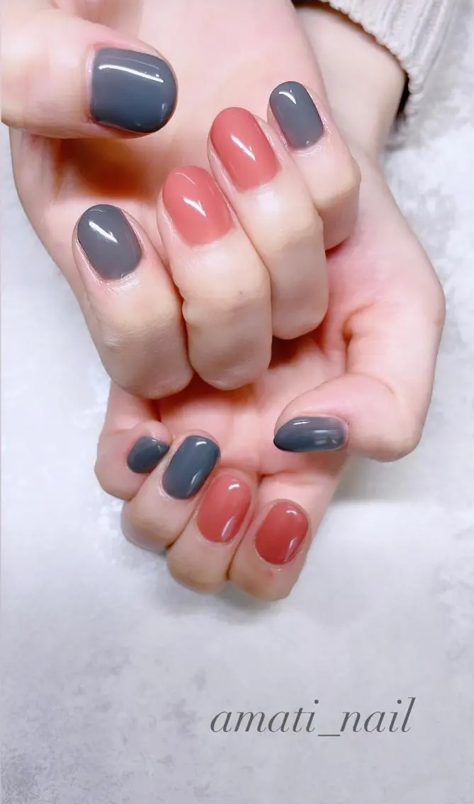 ネイル ミラーネイル ニュアンスネイル ワンカラーネイル 春ネイル ハンドネイル amati_nail TAKAKOのネイルデザイン