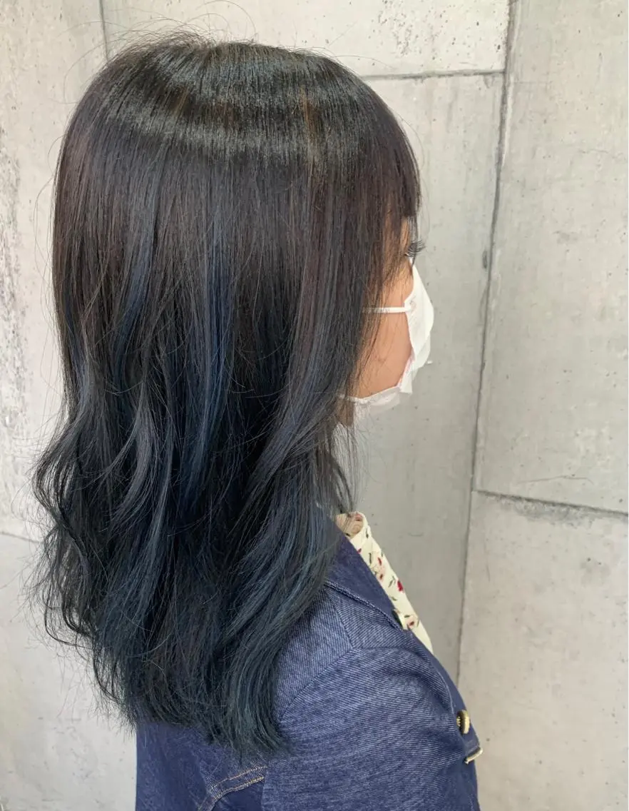 ミディアム ハイライト 大内 志穂のヘアスタイル