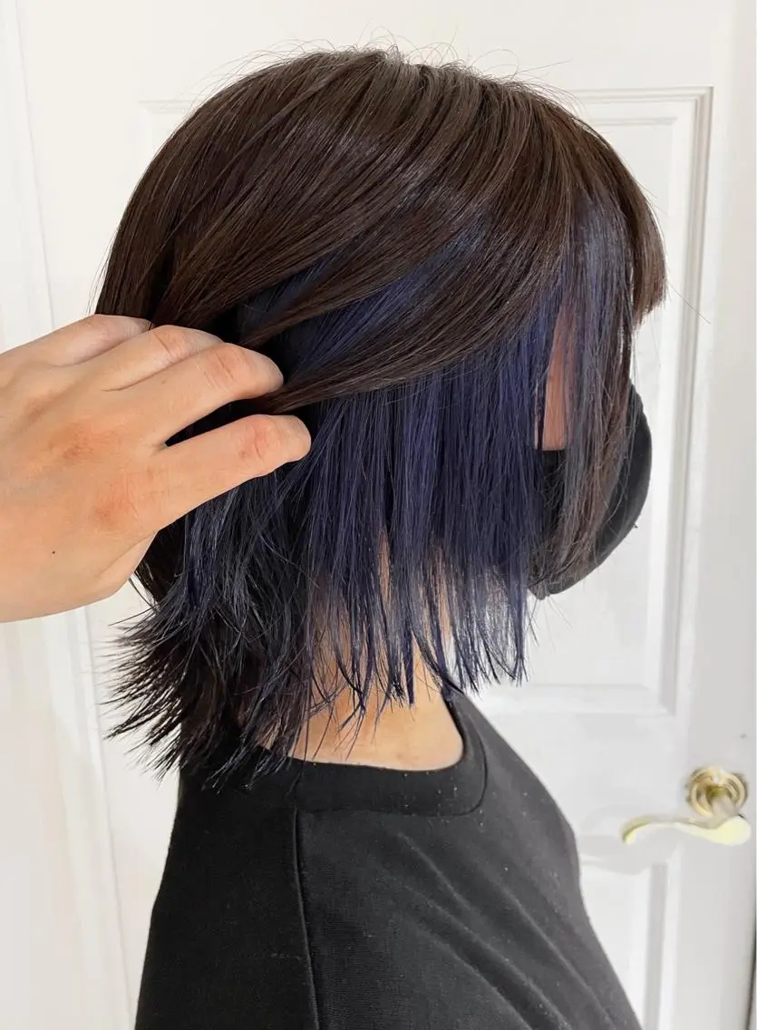 ミディアム カラー アッシュ デザインカラー インナーカラー ラベンダーカラー ラベンダーアッシュ カット ヘアカラー 🌟透明感カラー🤍 🩵🌟金子直美🧸のその他イメージ