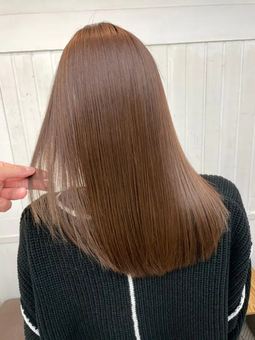 セミロング ハイライト 髪質改善 カット ヘアカラー トリートメント N°sopo 札幌大通のヘアスタイル