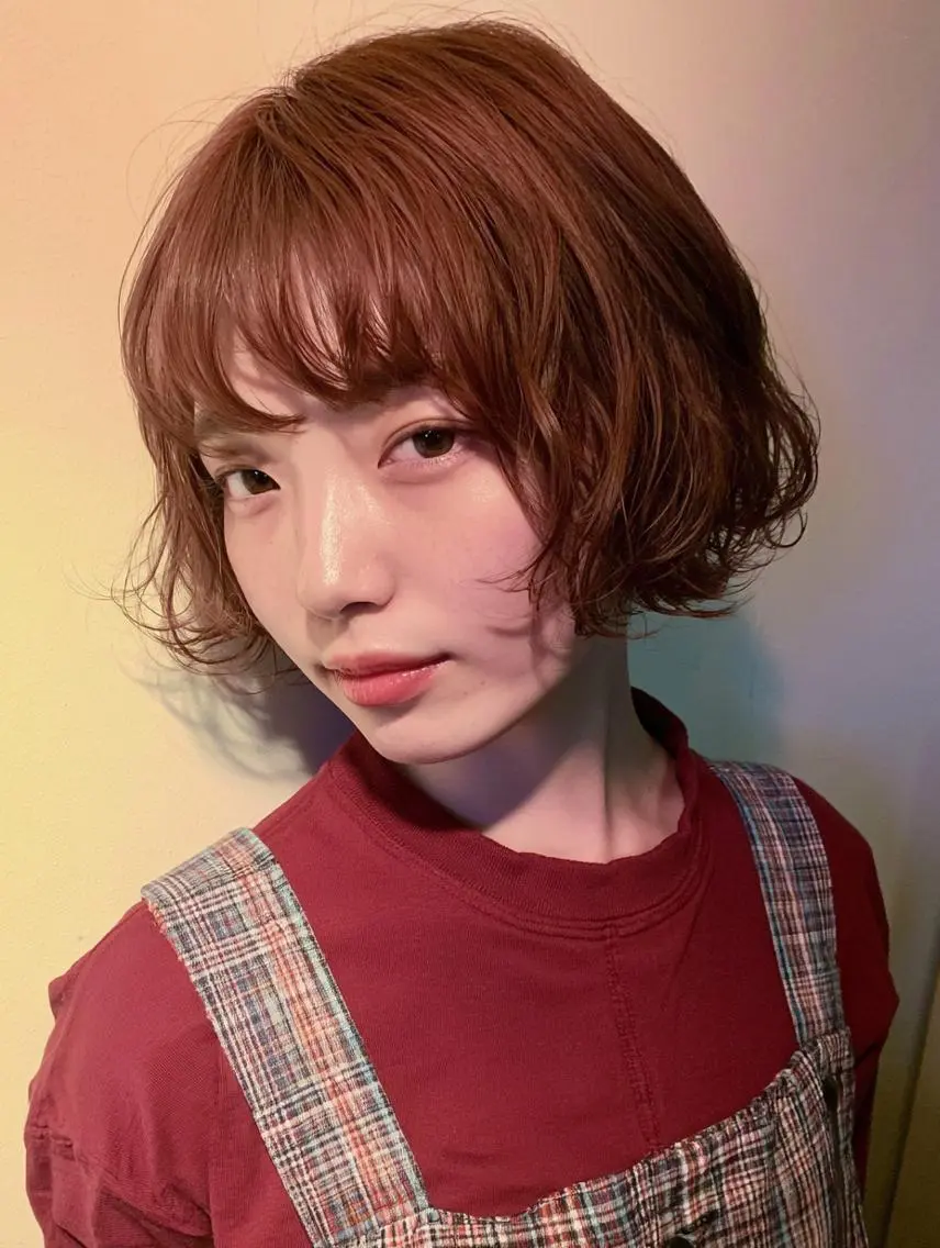 ショート パーマ カラー パーマ デジタルパーマ/ボブ 表参道/さえのヘアスタイル
