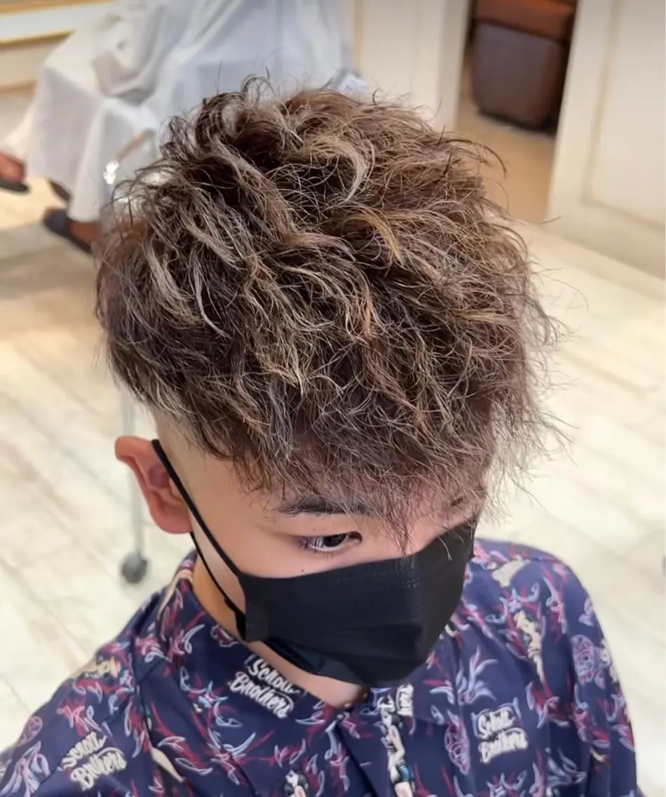ショート カラー パーマ メンズ 💈men's💈 satoru中目黒のヘアスタイル