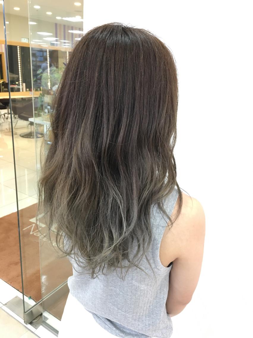 ロング アッシュ 植田 敬太のヘアスタイル
