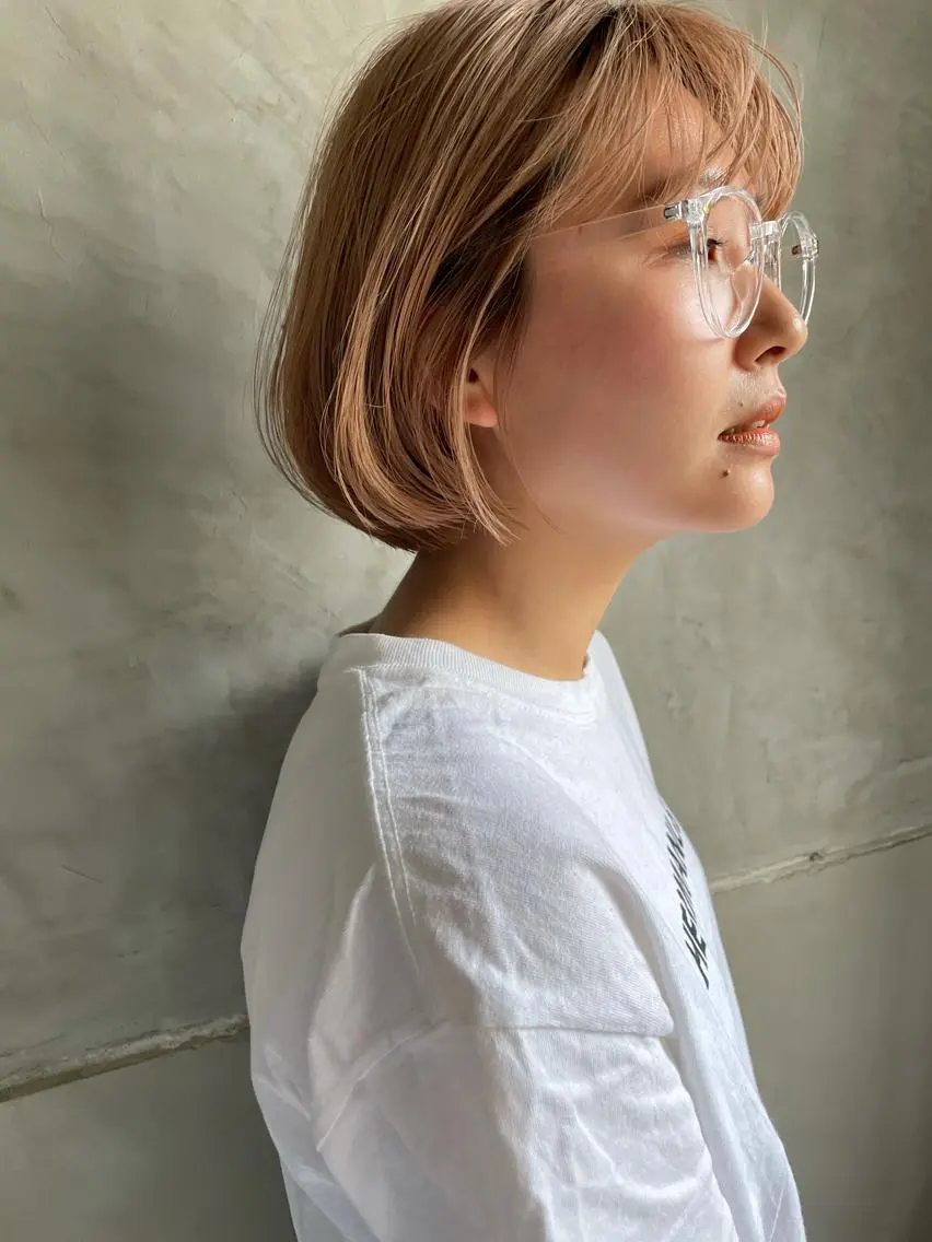 ミディアム ボブ カット ヘアカラー トリートメント ayane⭐️ボブ・ ショート・パーマのヘアスタイル