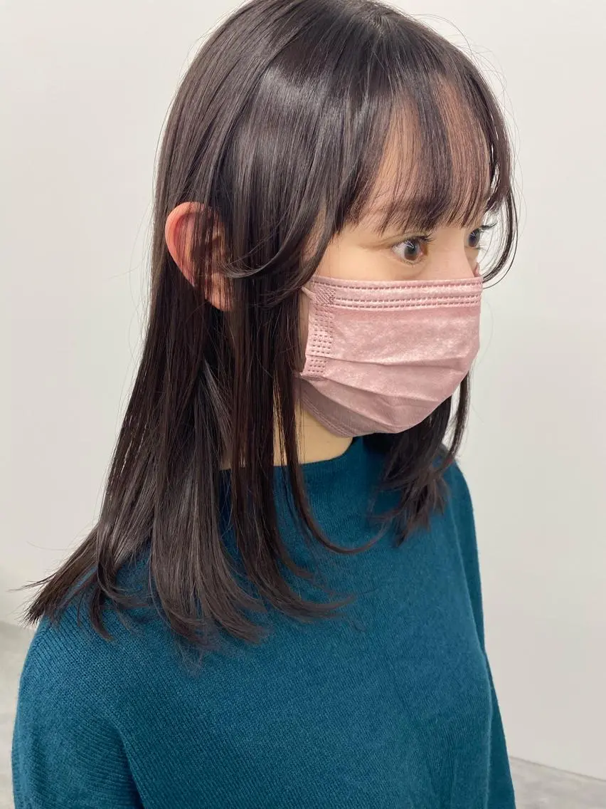 セミロング カラー ブラウンカラー 寒河江 友花のヘアスタイル